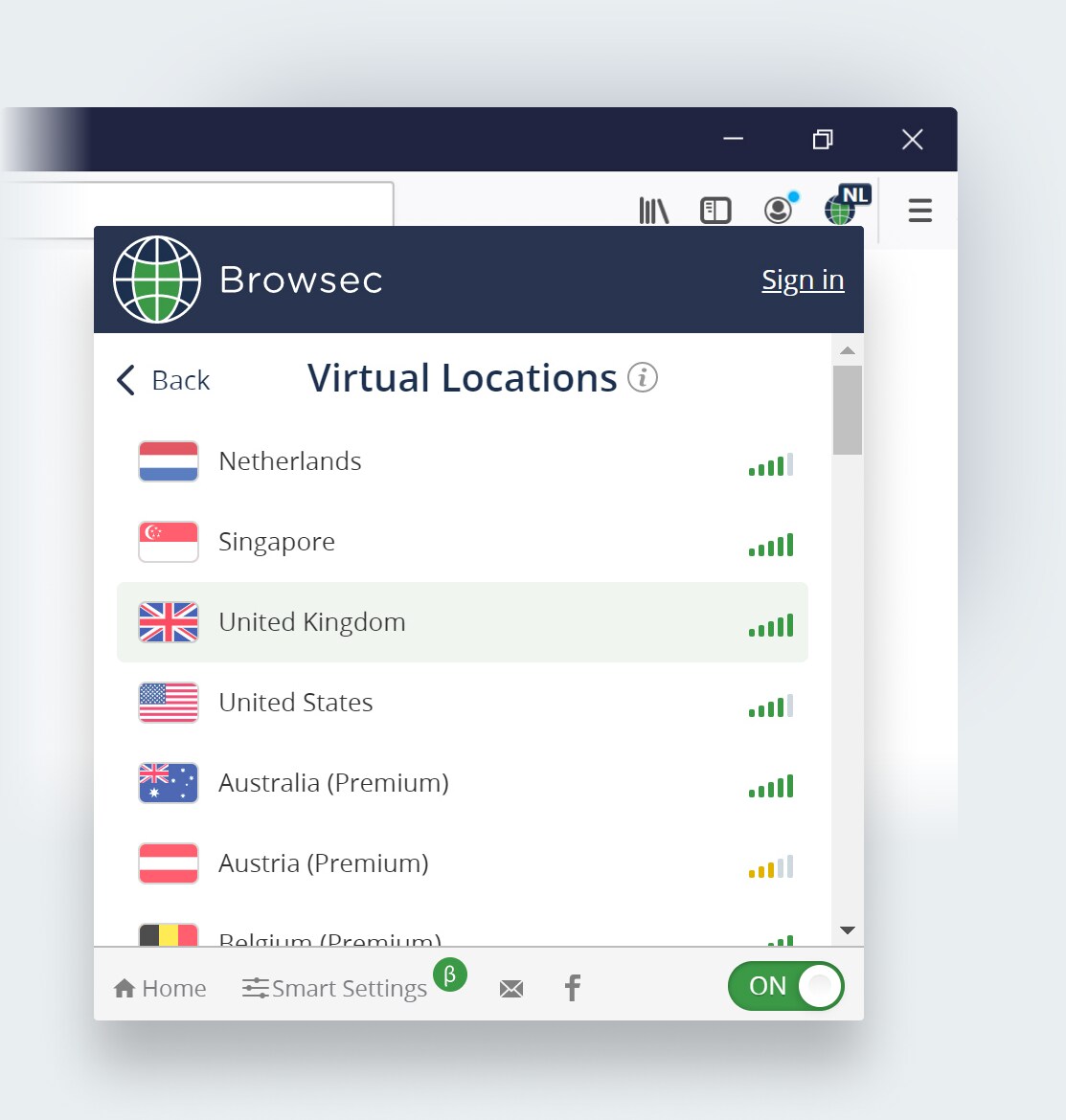 browsec vpn extension